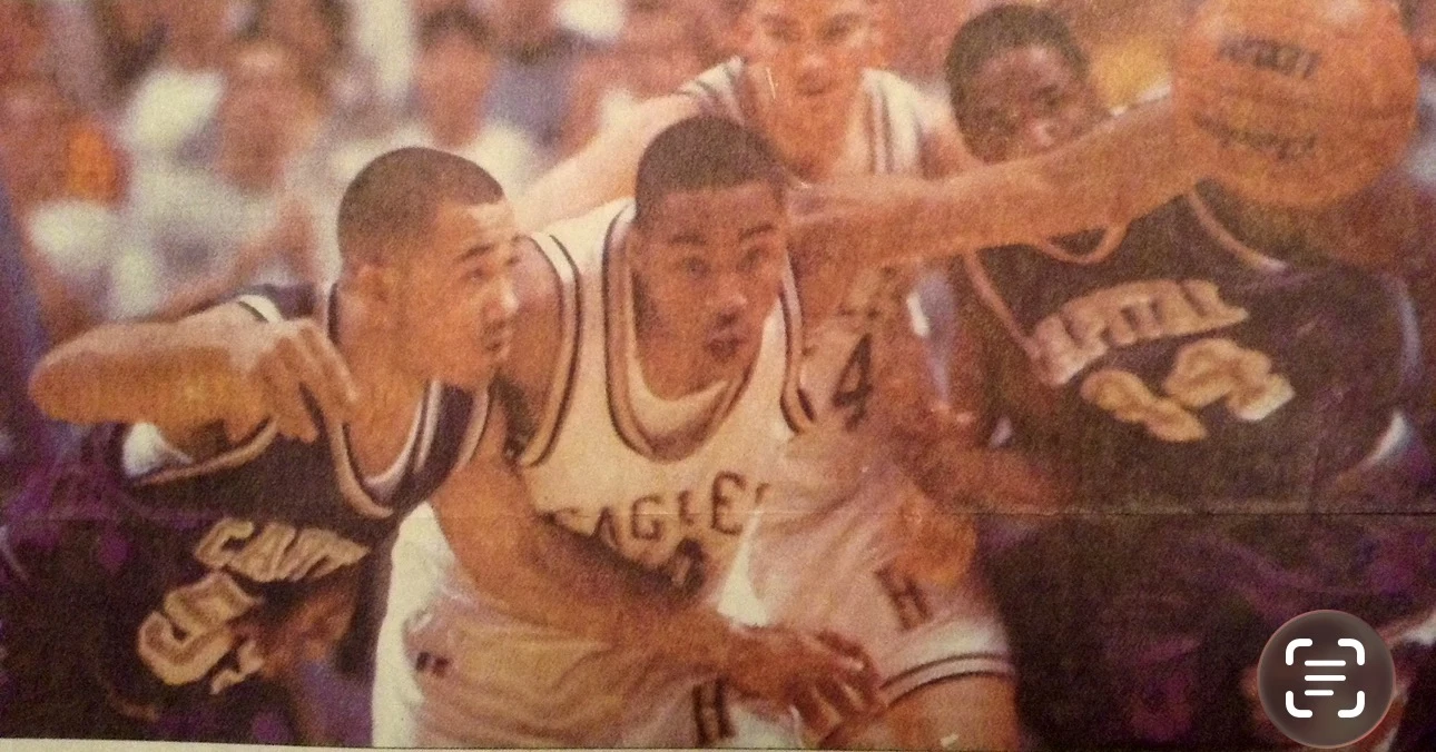 Archival basketball photograph supplied by Coach Roberts